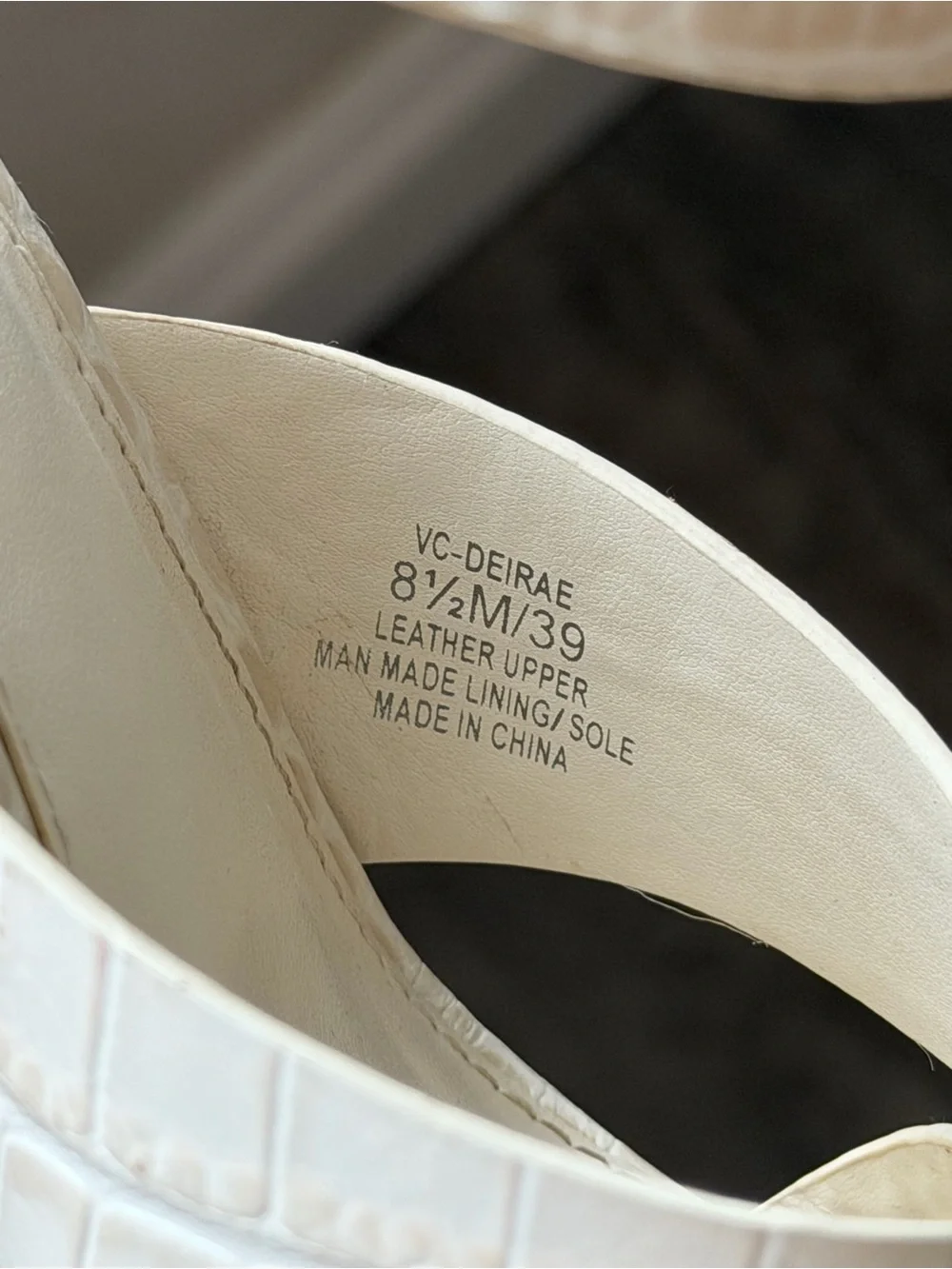 Vince Camuto croc embossed